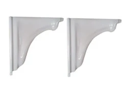 Retrò Coppia Di Supporti In Ceramica Con Staffe