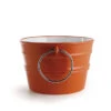 Lavabo Sospeso/Appoggio Bacile Cm.Ø46,5 H30 Con Anelli In Ceramica Lucido Arancio -Vendite BagnoVivo 20474 lavabo bacile arancio con anelli 46 5 30