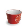 Lavabo Sospeso/Appoggio Bacile Cm.Ø46,5 H30 Con Anelli In Ceramica Lucido Rosso -Vendite BagnoVivo 20478 lavabo bacile rosso passione con anelli 46 5 30