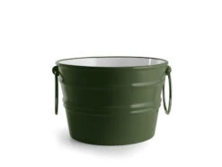 Lavabo Sospeso/Appoggio Bacile Cm.Ø46,5 H30 Con Anelli In Ceramica Lucido Verde Inglese