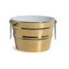 Lavabo Sospeso/Appoggio Bacile Cm.Ø46,5 H30 Con Anelli In Ceramica Lucido Oro -Vendite BagnoVivo 20494 lavabo bacile oro con anelli 46 5 30