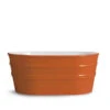 Lavabo Sospeso/Appoggio Tinozza 60X40Xh25 In Ceramica Lucido Arancio -Vendite BagnoVivo 20509 lavabo tinozza arancio lucido 60 40 25