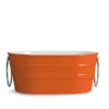 Lavabo Sospeso/Appoggio Tinozza 60X40Xh25 Con Anelli In Ceramica Lucido Arancio -Vendite BagnoVivo 20510 lavabo tinozza arancio lucido con anelli 60 40 25