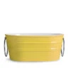 Lavabo Sospeso/Appoggio Tinozza 60X40Xh25 Con Anelli In Ceramica Lucido Giallo Sirio -Vendite BagnoVivo 20512 lavabo tinozza giallo sirio con anelli 60 40 25