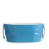 Lavabo Sospeso/Appoggio Tinozza 60X40Xh25 Con Anelli In Ceramica Lucido Ciano -Vendite BagnoVivo 20518 lavabo tinozza ciano lucido con anelli 60 40 25