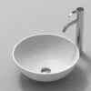 Lavabo Da Appoggio Ciotola Ø42 H15 Solid Surface Opaco Bianco -Vendite BagnoVivo 21610 lavabo ciotola round bianco