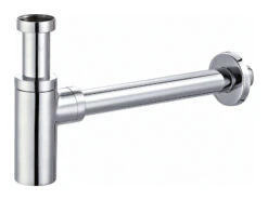 Sifone Per Lavabo Design Tondo Alto 11/4 Metallo Cromo