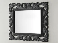 Specchio Bagno Barocco 94X75 Grigio Antracite