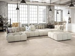 Piastrella Absolute White 75X150 Gres Effetto Pietra Ardesia Bianco