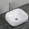 Lavabo Da Appoggio Adige 45x40 H12,5 In Ceramica Bianco Lucido -Vendite BagnoVivo adige lavabo ceramica bianco