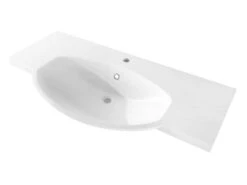 Lavabo Incasso Alyssa Unitop 101X49 In Resina Lucido Bianco