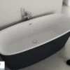 Vasca Freestanding Ideal Standard® Atelier Dea 190x90 Cm Bicolore Bianco/Nero Seta Opaco -Vendite BagnoVivo ambientata 1 atelier dea 70838
