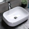Lavabo Da Appoggio Arno 56x42 H14,5 In Ceramica Bianco Lucido -Vendite BagnoVivo arno lavabo ceramica bianco