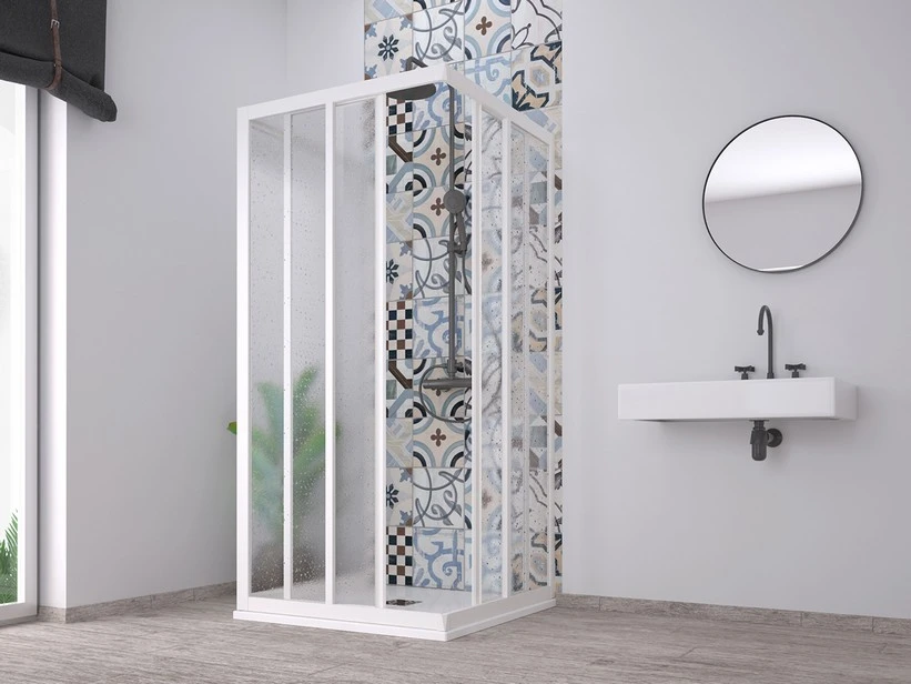 Box Doccia Skill 2 Ante Scorrevoli E Lato Fisso 70x90x70 Cm Acrilico Semitrasparente Effetto Bagnato Bianco Pastello 3 Box Doccia Skill 2 Ante Scorrevoli E Lato Fisso 70x90x70 Cm Acrilico Semitrasparente Effetto Bagnato Bianco Pastello