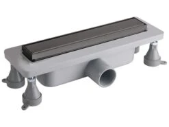 Canalina Raso-Doccia ABS/Inox 300 Mm Nero Opaco