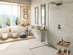 Piastrella Cargo Gesso 75X75 Lappato Gres Effetto Resina Bianco Avorio