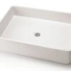 Lavabo Da Appoggio Cassino In Resina Opaco Bianco Carrara -Vendite BagnoVivo cassino lavabo arredo bianco