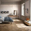 Parquet Spina Ungherese Rovere Marrone - Chevron Brun -Vendite BagnoVivo chevron brun amb
