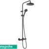 Colonna Doccia Hansgrohe® Vernis Blend Con Miscelatore Termostatico E Soffione Ø200 Tondo Nero -Vendite BagnoVivo colonna doccia hansgrohe vernis blend con miscelatore termostatico e soffione 200 tondo nero 67841