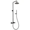 Colonna Doccia Pico Termostatica Nero Opaco A Risparmio Idrico -Vendite BagnoVivo colonna doccia pico nero risparmio idrico v3 nb
