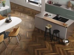 Parquet A Spina Di Pesce Rovere Marrone - CorsoComo Marrone Doga Sinistra