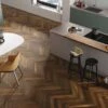 Parquet A Spina Di Pesce Rovere Marrone - CorsoComo Marrone Doga Destra