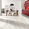 Pavimento Laminato Denver White Legno Bianco Ac4 -Vendite BagnoVivo denver white amb