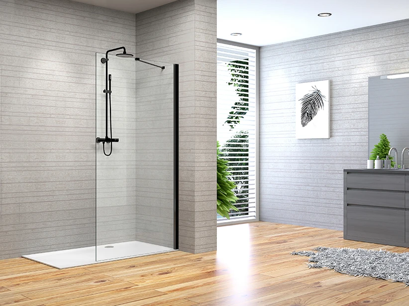 Doccia Walk In Fantasy2 80 Cm H190 Cristallo 6 Mm Trasparente Nero Opaco 3 Doccia Walk In Fantasy2 80 Cm H190 Cristallo 6 Mm Trasparente Nero Opaco