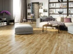 Parquet 4 Strip Rovere Naturale Verniciato Levigato - Hangar 4 Natural
