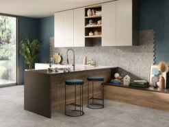 Piastrella Highlands Grey 60x120 Gres Effetto Pietra Limestone Grigio