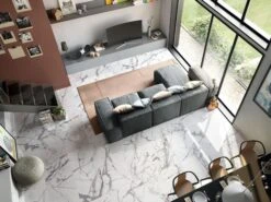 Piastrella Iceberg White Marbles 60X120 Gres Effetto Marmo Lappato Lucido Bianco