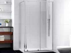 Box Doccia Karma 90x100 H200 Porta Scorrevole Cristallo 6 Mm Trasparente Cromato