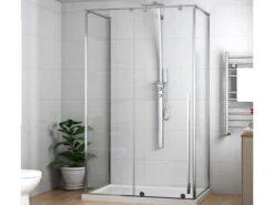 Box Doccia Karma 90x100x90 H200 Porta Scorrevole Cristallo Trasparente Cromato