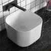 Lavabo Da Appoggio Alto Conca 40,5x40,50 H28 In Ceramica Bianco Lucido -Vendite BagnoVivo lavabo appoggio conca alto 40 5 40 5 h28 bianco lucido 1