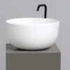 Lavabo Da Appoggio Dome Ø44,5 H24 In Ceramica Bianco Lucido -Vendite BagnoVivo lavabo appoggio dome bianco lucido