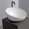 Lavabo Da Appoggio Dome Obliquo Ø45 H24 In Ceramica Bianco Lucido -Vendite BagnoVivo lavabo appoggio dome obliquo bianco lucido