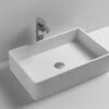 Lavabo Da Appoggio Union 60X40 Solid Surface Opaco Bianco -Vendite BagnoVivo lavabo arredo solid surface union 60