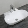 Lavabo Da Appoggio Lambro 56x40 H13 In Ceramica Bianco Lucido -Vendite BagnoVivo lavabo ceramica lambro bianco