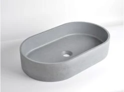 Lavabo Da Appoggio Concrete 60x35 H12 Cemento