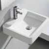 Lavabo Sospeso Somahoz 45X42 H10 In Ceramica Lucido Bianco -Vendite BagnoVivo lavabo somahoz