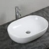 Lavabo Da Appoggio Ticino 60x42 H14 In Ceramica Bianco Lucido -Vendite BagnoVivo lavabo ticino bianco lucido