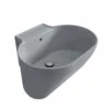Lavabo Lavatoio Sospeso/Appoggio Tino 60X50Xh.30 In Ceramica Opaco Grigio -Vendite BagnoVivo lavabo tino grigio matt