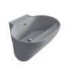 Lavabo Lavanderia Tino 60X50Xh30 Con Strofinatoio Grigio Opaco