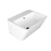 Lavabo Sospeso/Appoggio Wynn 50X40Xh.25 In Ceramica Lucido Bianco -Vendite BagnoVivo lavabo wynn 50x40 bianco lucido frontale