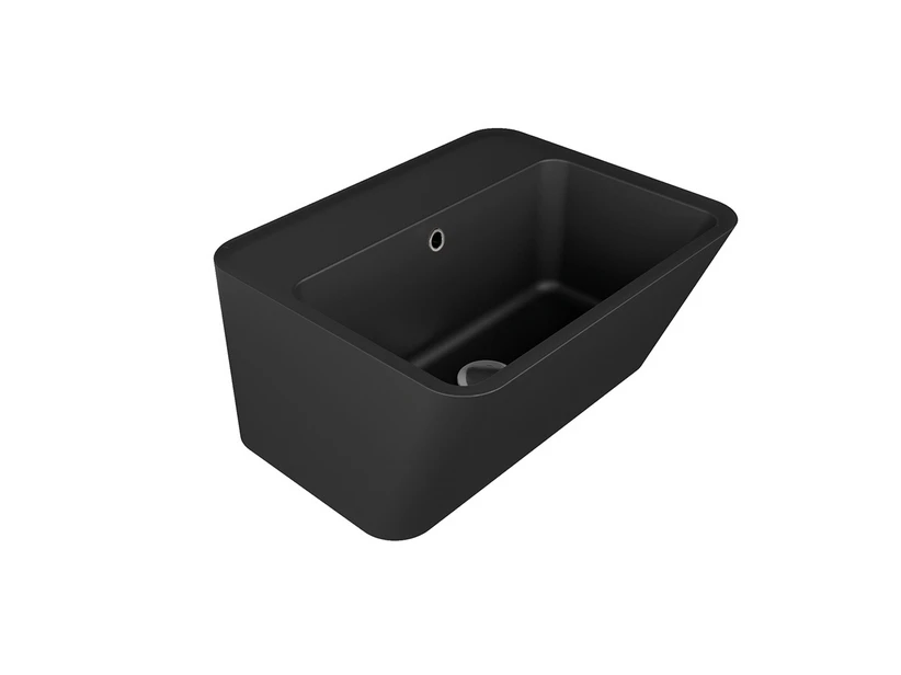 Lavabo Sospeso/Appoggio Wynn 70X40Xh.25 In Ceramica Opaco Nero 3 Lavabo Sospeso/Appoggio Wynn 70X40Xh.25 In Ceramica Opaco Nero