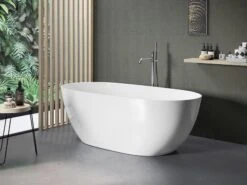 Vasca Freestanding Leo 160x74 Cm Bianco Lucido