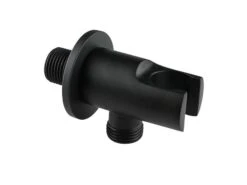 Presa Acqua Mel Duplex Tondo Nero Opaco