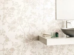 Decoro Myway Romance White Effetto Carta Da Parati Floreale 3D Composizione 75x75