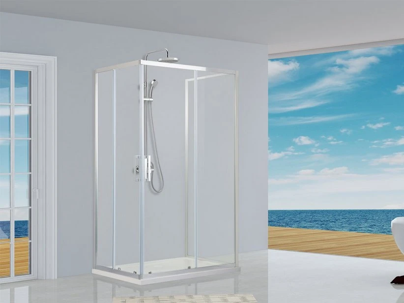 Box Doccia Neptum 70x70x70 H190 2 Porte Scorrevoli E Lato Fisso Cristallo 6 Mm Trasparente Cromato 3 Box Doccia Neptum 70x70x70 H190 2 Porte Scorrevoli E Lato Fisso Cristallo 6 Mm Trasparente Cromato