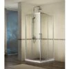 Box Doccia Angolare Neptum 80x90 H190 Porte Scorrevoli Cristallo 6 Mm Trasparente Cromato